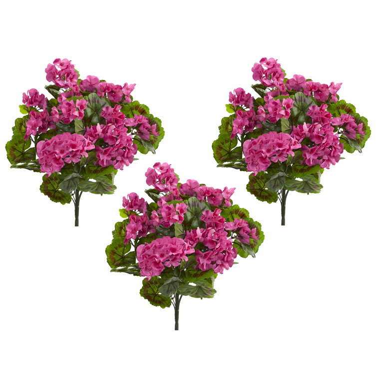 Alcott Hill® Geranium Artificial Bush, UV Resistant (Indoor/Outdoor